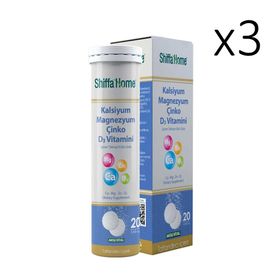 Shiffa Home Kalsiyum Magnezyum Çinko D3 20 Efervesan Tablet