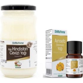 Shiffa Home Katı Hindistan Cevizi Yağı 330 ml + 5 ml Aynısefa Yağı