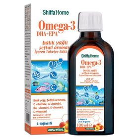 Shiffa Home Omega-3 DHA EPA Şeftali Aromalı 100 ml Balık Yağı