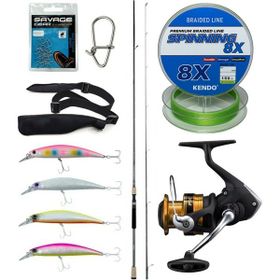 Shimano FX 4000 FC Spin Olta Makinesi+Okuma Azaki Spin 274 CM 12-35 GR 2 Parça Spin Kamışı