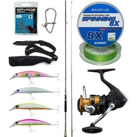 Shimano FX 4000 FC Spin Olta Makinesi+Okuma Azaki Spin 274 CM 12-35 GR 2 Parça Spin Kamışı