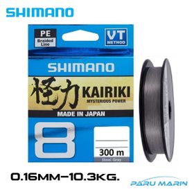 Shimano Kairiki 8x 300 mt 0.16 mm 10.3 kg Gri İp Misina