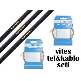 Shimano Vites Teli ve Orijinal Kablo Set Takım