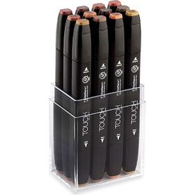 Shinhan Art Touch Twin Ahşap Renkleri Çift Uçlu 12'li Markör Kalem Seti
