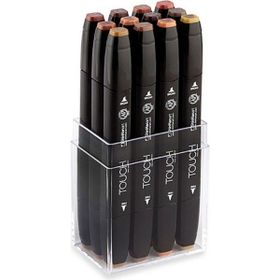 Shinhan Art Touch Twin Ahşap Renkleri Çift Uçlu 12'li Markör Kalem Seti