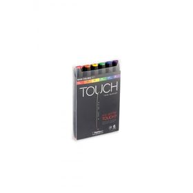 Shinhan Art Touch Twin Ana Renkler Çift Uçlu 6'lı Markör Kalem Seti