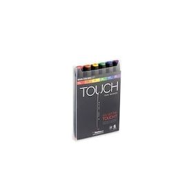 Shinhan Art Touch Twin Ana Renkler Çift Uçlu 6'lı Markör Kalem Seti