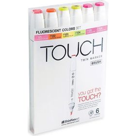 Shinhan Art Touch Twin Brush Florasan Renkler Çift Taraflı 6'lı Markör Kalem Seti