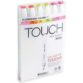 Shinhan Art Touch Twin Brush Florasan Renkler Çift Taraflı 6'lı Markör Kalem Seti