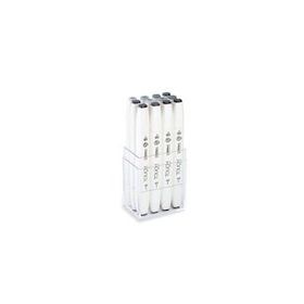 Shinhan Art Touch Twin Brush Mavi - Yeşil - Gri Tonları Çift Taraflı 12'li Markör Kalem Seti
