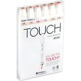Shinhan Art Touch Twin Brush Ten Renkleri A Çift Taraflı 6'lı Markör Kalem Seti