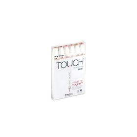 Shinhan Art Touch Twin Brush Ten Renkleri A Çift Taraflı 6'lı Markör Kalem Seti