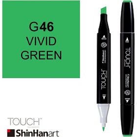 Shinhan Art Touch Twin G46 Vivid Green Çift Uçlu Markör Kalem