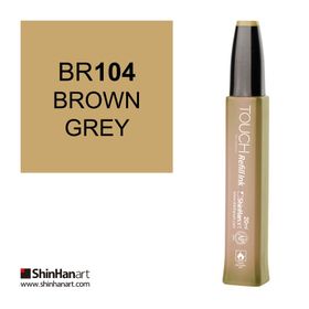 Shinhan Art Touch Twin Marker Refill Ink BR104 Brown Grey 20 ml Kalem Dolum Mürekkebi