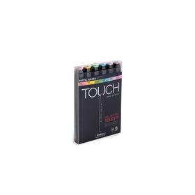 Shinhan Art Touch Twin Pastel Renkleri Çift Uçlu 6'lı Markör Kalem Seti