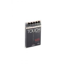 Shinhan Art Touch Twin Ten Renkleri A Çift Uçlu 6'lı Markör Kalem Seti