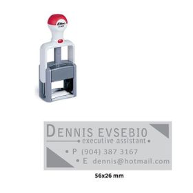 Shiny E-904 56x26 mm Siyah Kasa Siyah Ped Kaşe