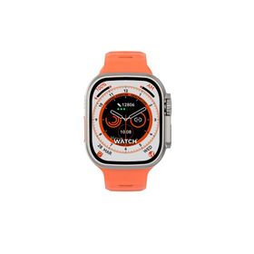 ShinyWatch Watch 8 Ultra Akıllı Saat DT8 Ultra Turuncu Silikon Kordon