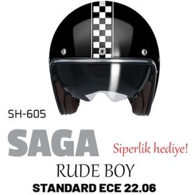 Shiro Jet Cafe SH-SAGA Rudeboy Açık Motosiklet Kaskı