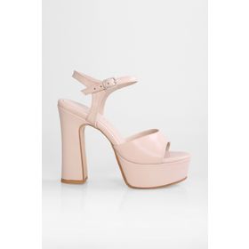 Shoeberry Alyysa Nude Cilt Platform Kadın Topuklu Ayakkabı