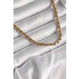 Shoecide 316L Çelik Gold Renk Arpa Zincir Model Kadın Kolye