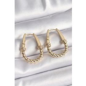 Shoecide 316L Çelik Gold Renk Burgu Halka Model Kadın Küpe