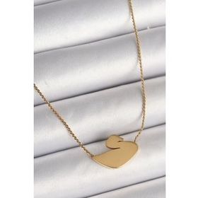 Shoecide 316L Çelik Gold Renk Zincir Kuğu Model Kadın Kolye