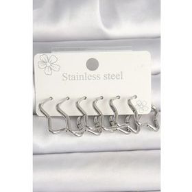 Shoecide 316L Çelik Gümüş Renk Yıldız Model Kadın Küpe Seti