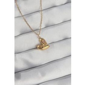 Shoecide 316L Çelik Zincir Gold Renk Renkli Zirkon Taşlı Kalp Kolye