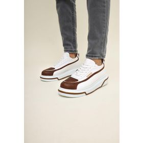 Shoecide CH241 CBT Signature Line Up Beyaz - Taba Renk Erkek Günlük Ayakkabı