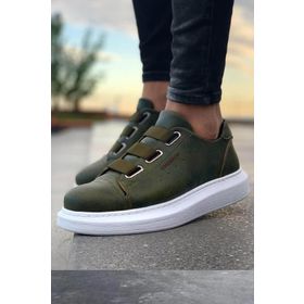 Shoecide CH253 CBT Mirror Non Haki - Beyaz Renk Erkek Günlük Ayakkabı
