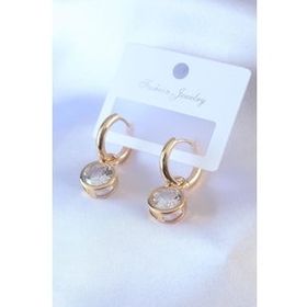 Shoecide Pirinç Gold Renk Zirkon Taşlı Kadın Küpe