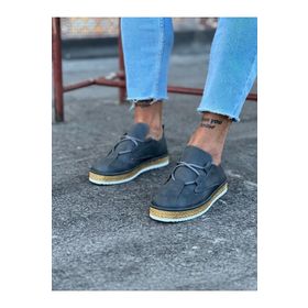 Shoecide WG015 Gri Renk Krem Rengi Taban Erkek Günlük Ayakkabı