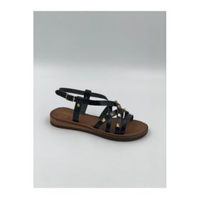 Shoemark Bodrum Siyah Gerçek Deri Kadın Sandalet