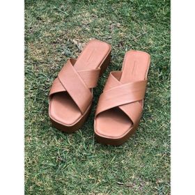 Shoemark Luna Taba Deri Kadın Terlik