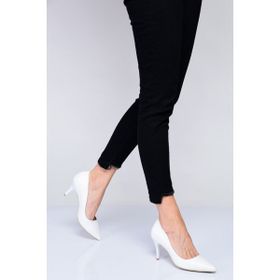 Shoes Time 18Y 11905 Beyaz Kadın Topuklu Ayakkabı