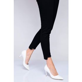 Shoes Time 18Y 11905 Beyaz Kadın Topuklu Ayakkabı