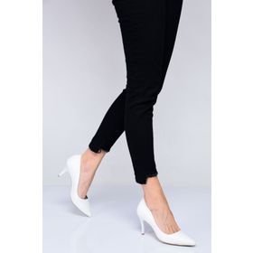 Shoes Time 18Y 11905 Beyaz Kadın Topuklu Ayakkabı