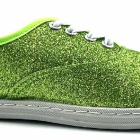 Shoes8teen 324 Yeşil Glitter Kadın Spor Ayakkabı