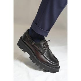 Shoetyle 115-K512 Kahverengi Hakiki Deri Bağcıklı Erkek Günlük Ayakkabı