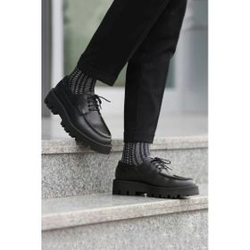 Shoetyle 115-K512 Siyah Hakiki Deri Bağcıklı Erkek Günlük Ayakkabı