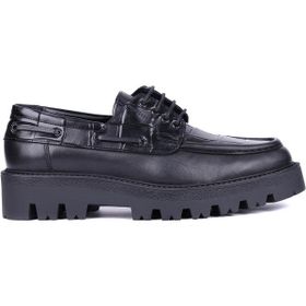 Shoetyle 115-K512 Siyah Hakiki Deri Croco Desen Bağcıklı Erkek Günlük Ayakkabı