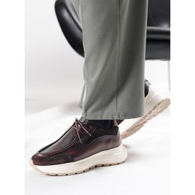 Shoetyle 115-K525 Kahverengi Hakiki Deri Bağcıklı Erkek Günlük Ayakkabı