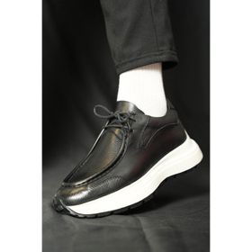 Shoetyle 115-K525 Siyah Hakiki Deri Bağcıklı Erkek Günlük Ayakkabı