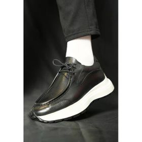 Shoetyle 115-K525 Siyah Hakiki Deri Bağcıklı Erkek Günlük Ayakkabı