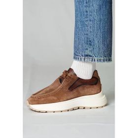 Shoetyle 115-K525 Vizon Hakiki Süet Bağcıklı Erkek Günlük Ayakkabı
