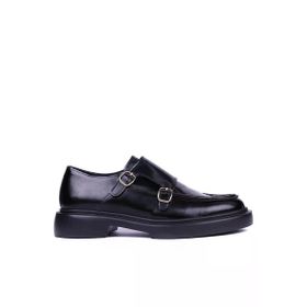 Shoetyle 115-K575 Siyah Hakiki Açma Deri Tokalı Erkek Klasik Ayakkabı