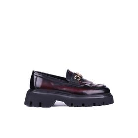Shoetyle 115-K594 Bordo Hakiki Açma Deri Püsküllü Erkek Günlük Ayakkabı
