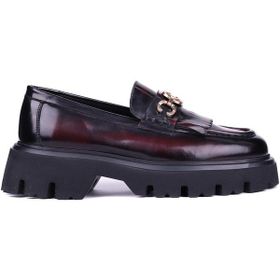 Shoetyle 115-K594 Bordo Hakiki Açma Deri Püsküllü Erkek Günlük Ayakkabı