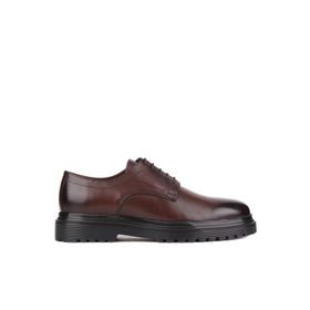Shoetyle 250-2013 Kahverengi Deri Bağcıklı Erkek Klasik Ayakkabı